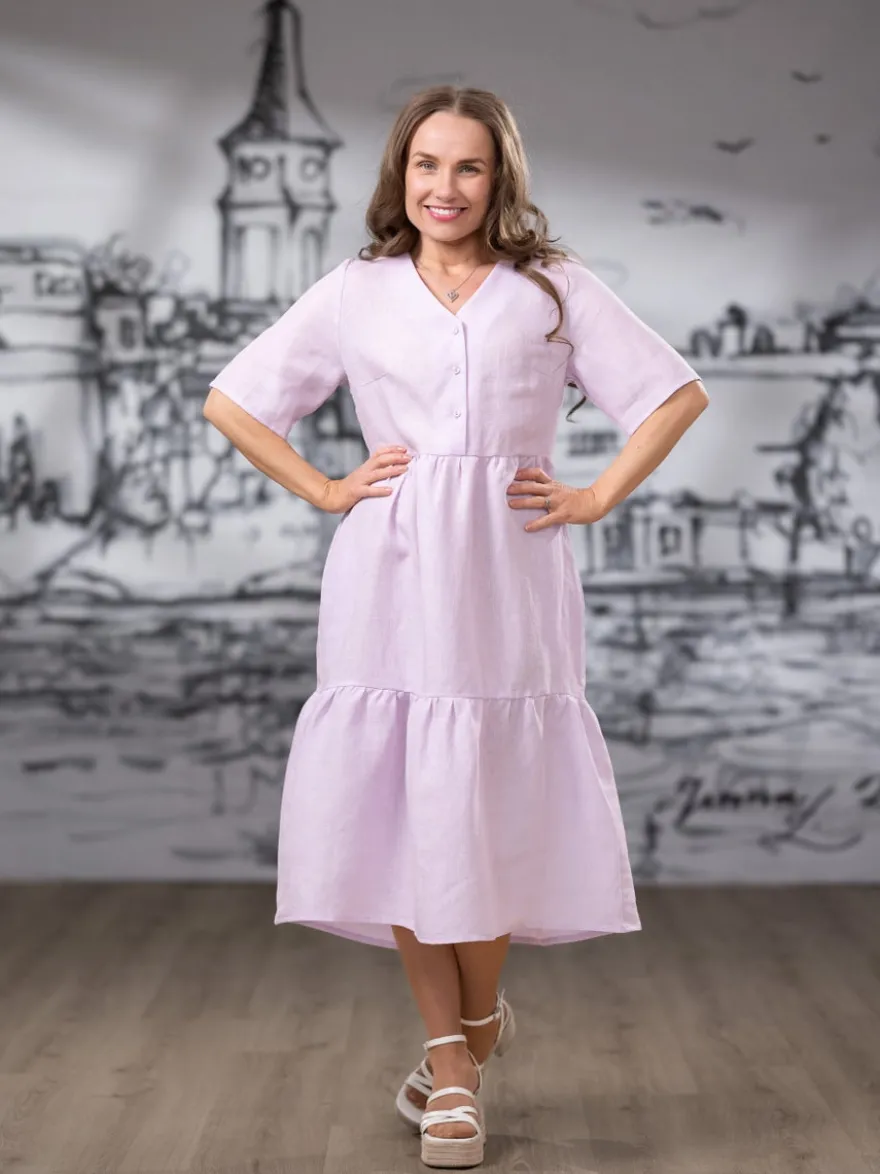 ROOSAmekko (lila pellava)