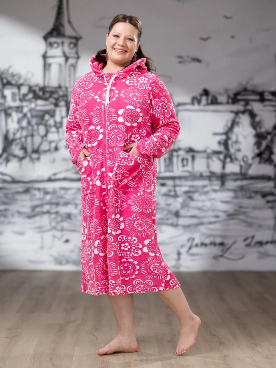 SAUNAtakki (Kukkaniitty pinkki joustofrotee)