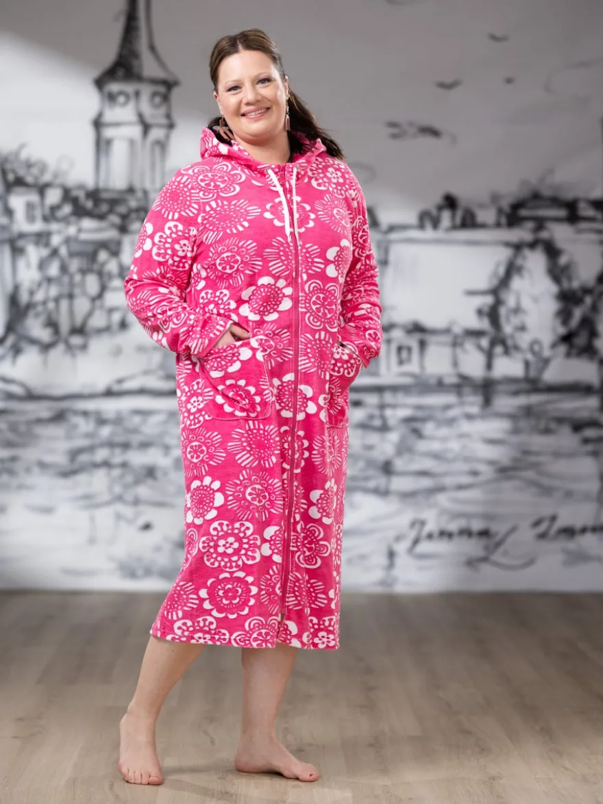 SAUNAtakki (Kukkaniitty pinkki joustofrotee)