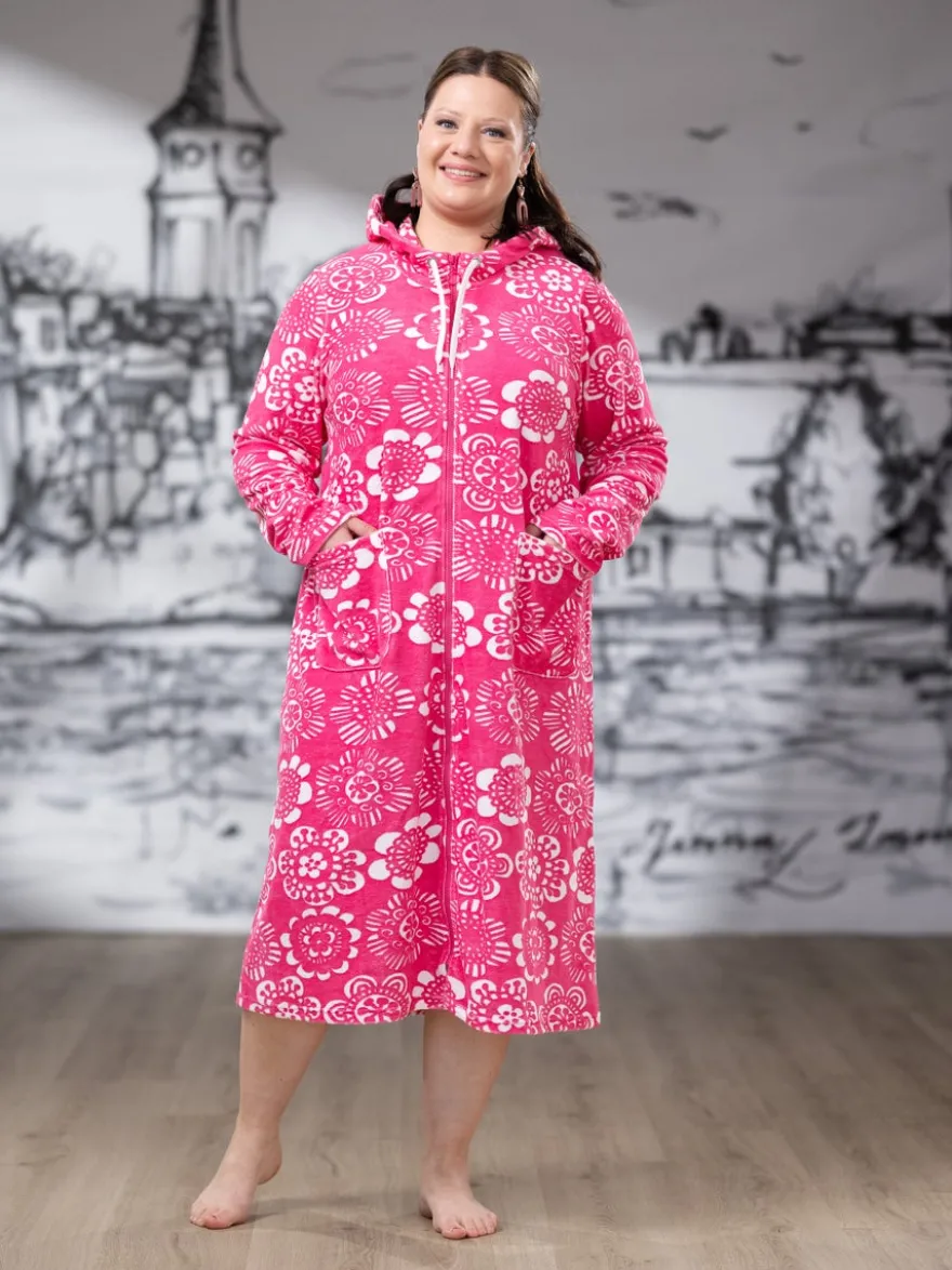 SAUNAtakki (Kukkaniitty pinkki joustofrotee)