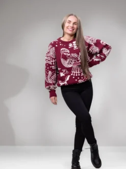 SIELULINTUneule (viininpunainen / luonnonvalkoinen puuvilla)