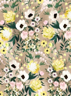 SUVImekko (Kuningatarkukka keltainen / beige trikoo)