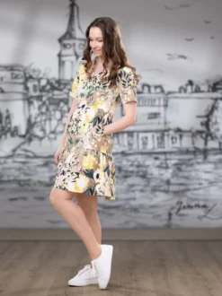 SUVImekko (Kuningatarkukka keltainen / beige trikoo)