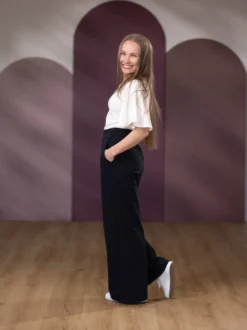 SWINGhousut pitkä (musta joustocollege)