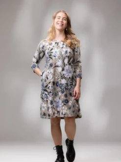 VERSOmekko 3/4 hiha (Ritarinkannus vaaleansininen / greige trikoo)